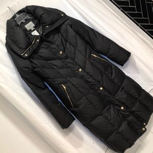 Cole Haan long black puffer coat